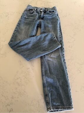 Zara Kids's Light Blue Distressed Straight-Leg Jeans